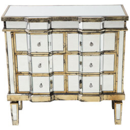 Beliani 6 Drawer Chest Mozela Mirrored Silver - thumbnail 4