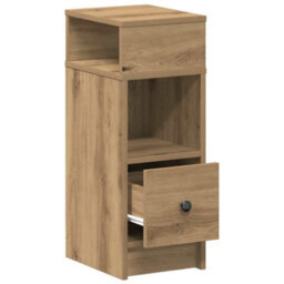 Berkfield Bedside Cabinets 2 Pcs With Drawer Artisan Oak 25X31X66 Cm - thumbnail 6