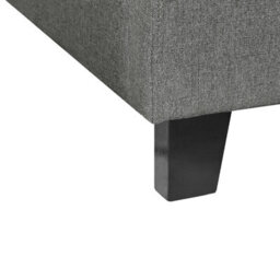 Beliani Eu Single Bed 3Ft Grey Fabric Slatted Frame Without Headboard, Low-Profile 90 X 200 Cm Compatible - thumbnail 8