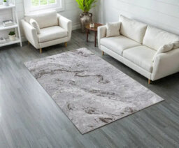 Stratus Interiors Miro Large Marble Design Living Rug 200 X 290 Cm - Bronze / Cream / White / Silver - Medium - thumbnail 6