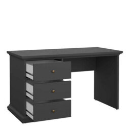 Wyld Haus Osaka Farmhouse Dark Grey Wooden Desk 3 Drawers 1300X616X739mm - thumbnail 7
