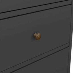 Wyld Haus Osaka Farmhouse Dark Grey Wooden Desk 3 Drawers 1300X616X739mm - thumbnail 9