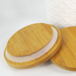 Leaf Ceramic Storage Jars Kitchen Canisters Lids Cream 18Cm Set 2 - thumbnail 2