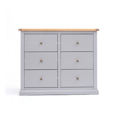 Cabinet Bits Rocca 6 Drawer Chest Of Drawers Brass Knob - image 1