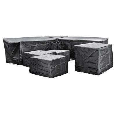 Cozy Bay Ezbreathe Malta 9 Seat Twin Stool Furniture Set Cover In Black - image 1