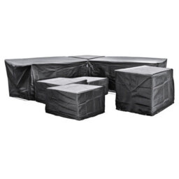 Cozy Bay Ezbreathe Malta 9 Seat Twin Stool Furniture Set Cover In Black - thumbnail 1