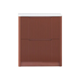 Royal Bathrooms Avenza 700mm Terracotta Clay Floor Standing Vanity Unit 2 Drawer With Plain White Undrilled Worktop & No Basin - thumbnail 7
