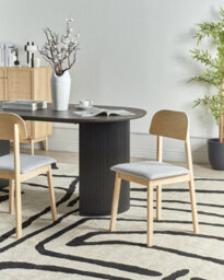Beliani Set Of 2 Dining Chairs Scandia Wood Light Grey - thumbnail 2