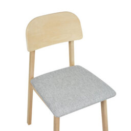 Beliani Set Of 2 Dining Chairs Scandia Wood Light Grey - thumbnail 7