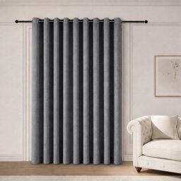 Oxford Homeware Eyelet Charcoal Linen Curtains Fully Lined 100% Blackout Thermal Insulated Curtain Single Panel (W)168Cmx(L)213Cm - thumbnail 7