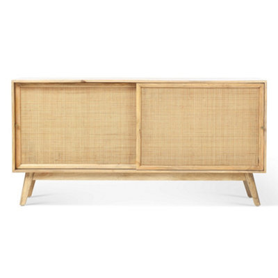 Desser Manhattan Sideboard With Sliding Doors Mango Wood In Natural (H75Cm X W150Cm X D45Cm) - image 1