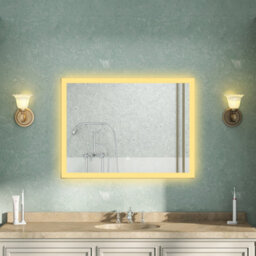 AVER-GROWTH Bathroom Mirror With Lights 3 Colour Led Demister Pad Anti-Fog Touch/wall Switch Dimmable Portrait/landscape 800X600mm - thumbnail 2
