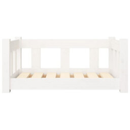 Berkfield Dog Bed White 65.5X50.5X28 Cm Solid Wood Pine - thumbnail 4
