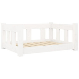 Berkfield Dog Bed White 65.5X50.5X28 Cm Solid Wood Pine - thumbnail 2
