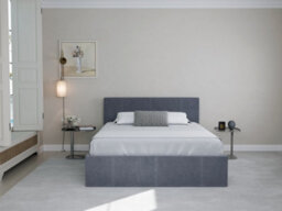 Bed Factory Direct Parker Grey Velvet End Lift Ottoman Bed Frame - Small Double - thumbnail 3