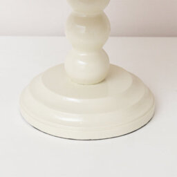 Melody Maison Round Beige & Mango Wood Bobble Detail Cake Display Stand - thumbnail 4