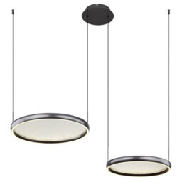 Luminosa Lighting Luminosa Briggs Pendant Ceiling Light Matt Black 2X Led Dimmable 2700-6000K Remote Control