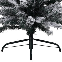 Berkfield Slim Artificial Christmas Tree With Flocked Snow Green 150 Cm Pvc - thumbnail 5