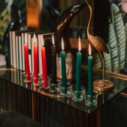 Taper Dinner Candles, Non-Drip Long Candles, 7 Hour Burn Time, Paraffin Wax, Cotton Wicks, Unscented, Green, 50 Pack - thumbnail 8