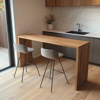Ashford Blake Solid Oak Breakfast Bar Table - Oak Legs - image 1