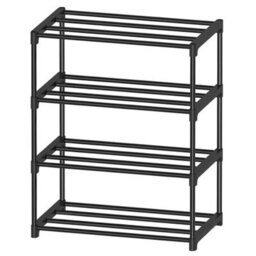 4 Tiers 43X30X56Cm Narrow Shoe Rack Metal Shoes Cabinet Storage Organiser Shoe Rack Stand - thumbnail 1