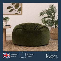icon Kingston Classic Velvet Bean Bag Chair Olive Green Bean Bags - thumbnail 5
