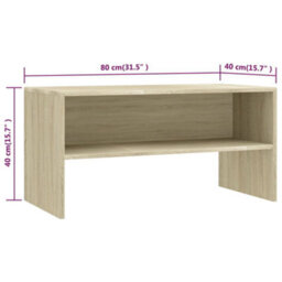 Vidaxl Tv Cabinet Sonoma Oak 80X40X40 Cm Engineered Wood - thumbnail 3