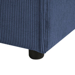 Wyld And Coco Element Dark Blue Corduroy Ottoman Footstool With Black Legs, 86 X 86 X 45 Cm - thumbnail 7