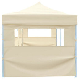 Walplus Folding Pop-Up Party Tent Garden Gazebo Canopy With 5 Sidewalls 3X9 M Cream - thumbnail 3
