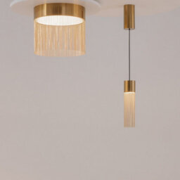 Luminosa Lighting Luminosa Imaginary Modern Slim Pendant Ceiling Light Gold 3000K 100Lm - thumbnail 3