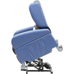 Loops Comfortable Dual Motor Rise And Recline Lounge Chair With Easy Clean Fabric In Black And Blue - thumbnail 6