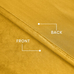 Ameha Ochre Crushed Blackout Velvet Curtain Luxury Bedroom Kitchen Window Curtains Pair 66'' X 54'' With 2 X Tie Backs - thumbnail 7