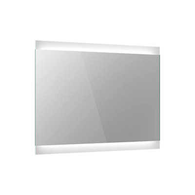 Ibathuk Averra Wall Mounted Led Illuminated Mirror, Modern Bathroom Mirrors With Touch Sensor & Demister Pad, 700 X 500mm - image 1