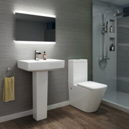 Ibathuk Averra Wall Mounted Led Illuminated Mirror, Modern Bathroom Mirrors With Touch Sensor & Demister Pad, 700 X 500mm - thumbnail 7