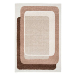 Sweeek - Indoor Rug With Brown, Pink, And Beige Graphic Pattern 170X120 Cm - Olli - thumbnail 2