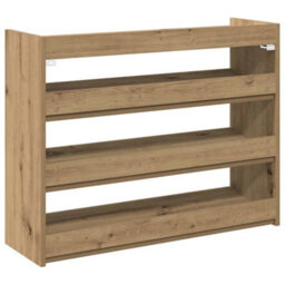 Berkfield Shoe Rack Artisan Oak 80X25X61.5 Cm Engineered Wood - thumbnail 6