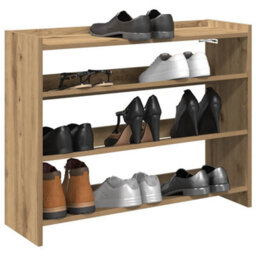 Berkfield Shoe Rack Artisan Oak 80X25X61.5 Cm Engineered Wood - thumbnail 1