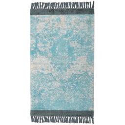 Beliani Rug Akarsu Blue 80 X 150 Cm Viscose - thumbnail 4