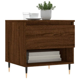 Berkfield Modern Coffee Table Brown Oak 50X46X50 Cm Engineered Wood - thumbnail 3