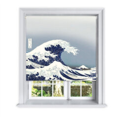 Lister Cartwright Hokusai Wave Design Blackout Roller Blinds Windows Blind ( 150 X 160 Cm) Child Safety Included - thumbnail 2