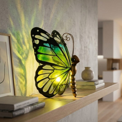 Garden Greatness Emerald Butterfly Led Table Lamp - image 1