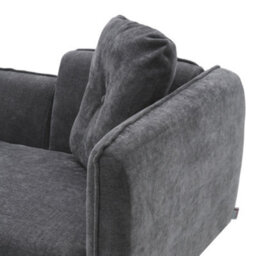 Living And Home Modern Grey Chaise Lounge With Tray Table & Back Cushion, 143Cm W X 73Cm D X 68Cm H - thumbnail 7