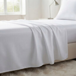 Egyptian Cotton Flat Sheet 200 Thread Count Premium Hotel Quality Soft Bedding Non-Iron Wrinkle Resistant Top Sheet - thumbnail 3