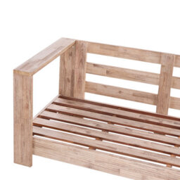 Beliani Garden Corner Sofa 5 Seater Marettimo Certified Acacia Wood Right Hand Off-White - thumbnail 9