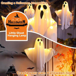 Halloween Decorations Outdoor - 2Pcs Halloween Hanging Light Up Ghost, Outdoor Spooky Decorations For Yard Tree Lawn Garden Party - thumbnail 2