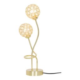 GoodHome Mantus Spherical Brushed Matt Gold Effect Halogen Table Lamp - thumbnail 3