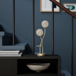 GoodHome Mantus Spherical Brushed Matt Gold Effect Halogen Table Lamp - thumbnail 7