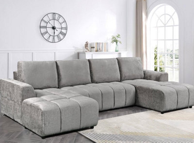 Home & Love Shanghai Luxury U Shape Sofa Bed - Grey - image 1