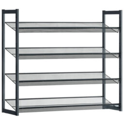 LEDREM Shoe Rack, 8-Tier Stackable Shoe Storage Shelf, Metal Shoe Organiser With Adjustable Flat Or Angled Shelves - thumbnail 6