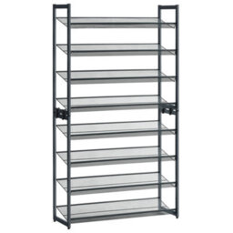 LEDREM Shoe Rack, 8-Tier Stackable Shoe Storage Shelf, Metal Shoe Organiser With Adjustable Flat Or Angled Shelves - thumbnail 5
